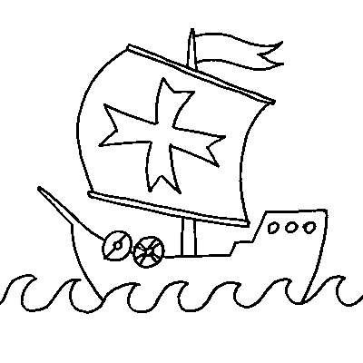Kolorowanka statek wikingów