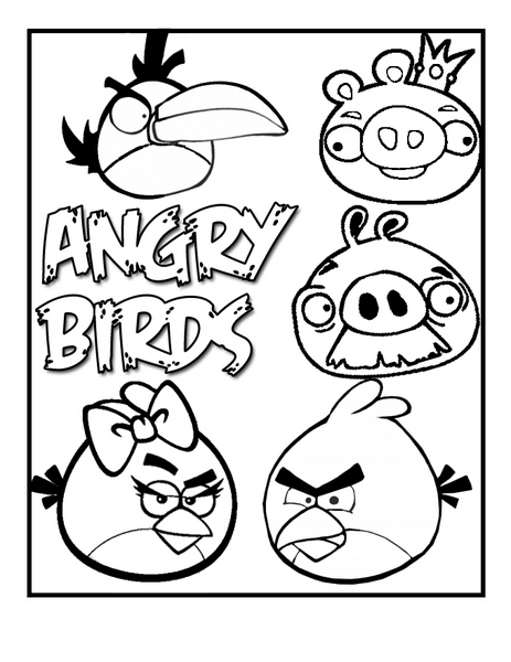 Kolorowanka z Angry Birds