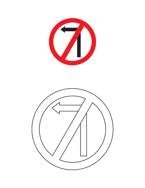 Malowanka ze znakiem drogowym